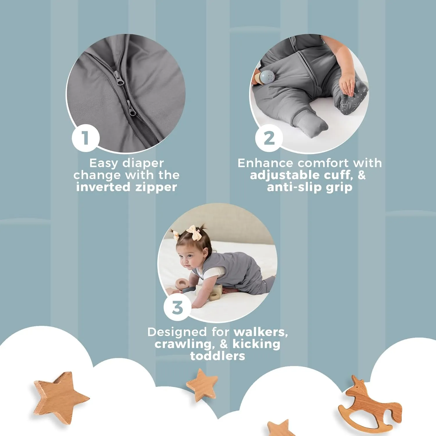 0.5 TOG Sleeveless Sleep Sack, Soft Baby & Toddler Sleeping Sack