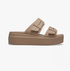 207431-2Q9 BROOKLYN BUCKLE LOW WEDGE Womens Sandals Latte