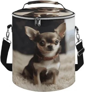 24 Cans Collapsible Soft Cooler Bag,Cute Chihuahua Large Leakproof Camping Cooler,Portable Travel Cooler for Picnic, Camping, Beach, Trip