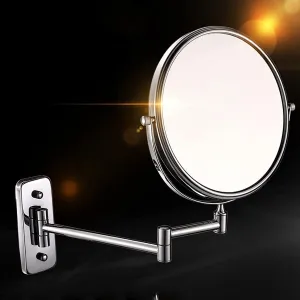 360 Degree Rotation Vanity Mirror,Travel Makeup Mirror with Stand,Magnifying Wall, Double Sided Makeup Mirror Magnifying,Bathroom Mirror, Foldable Wall Mirror ( Color : 7timesmagnification , Size : 6i