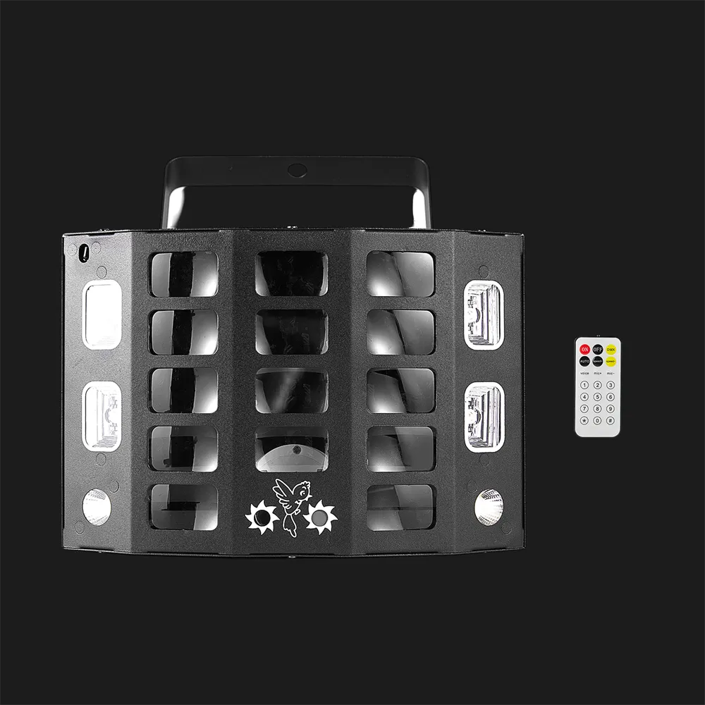 80W Butterfly Laser Lights 5-in-1 Disco Stroboscope with Remote Control
