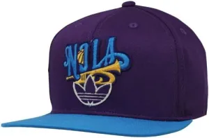 adidas NBA New Orleans Hornets Flat Bill Snapback Hat - OSFA - NJ70Z Purple, Turquoise