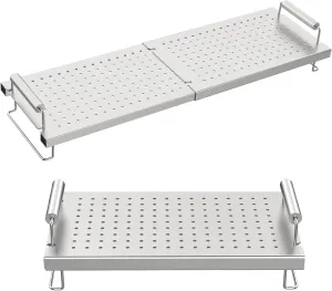 Adjustable Griddle Warming Rack for Blackstone 36 28 22 17 Inch Grill, Heavy Duty Stainless Steel Cooling Rack Warming Tray for Weber Charbroil Nexgrill and Most Flattop TableTop Griddle