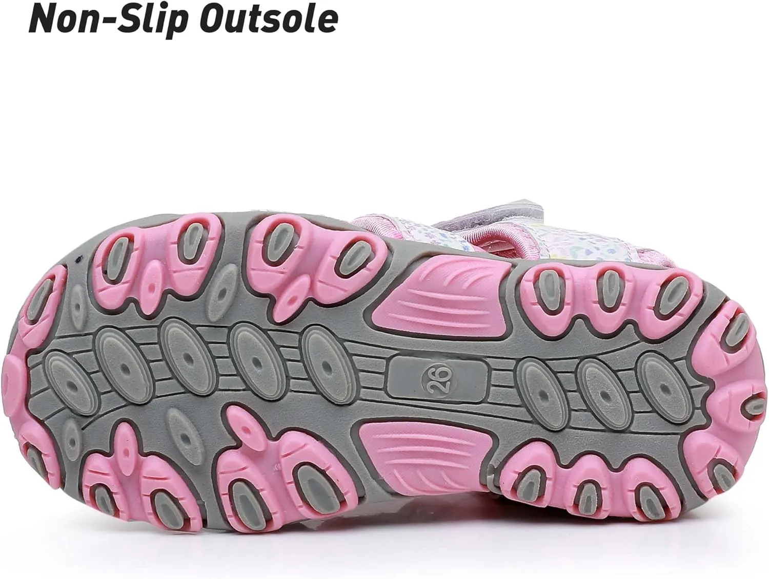 Ahannie Boys Girls Outdoor Sport Sandals,Kids Closed Toe Beach Sandals, Toddler Summer Shoes