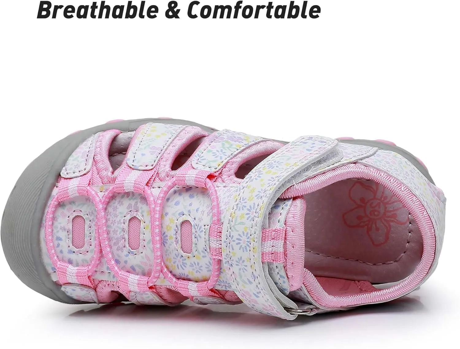 Ahannie Boys Girls Outdoor Sport Sandals,Kids Closed Toe Beach Sandals, Toddler Summer Shoes