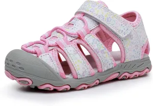 Ahannie Boys Girls Outdoor Sport Sandals,Kids Closed Toe Beach Sandals, Toddler Summer Shoes