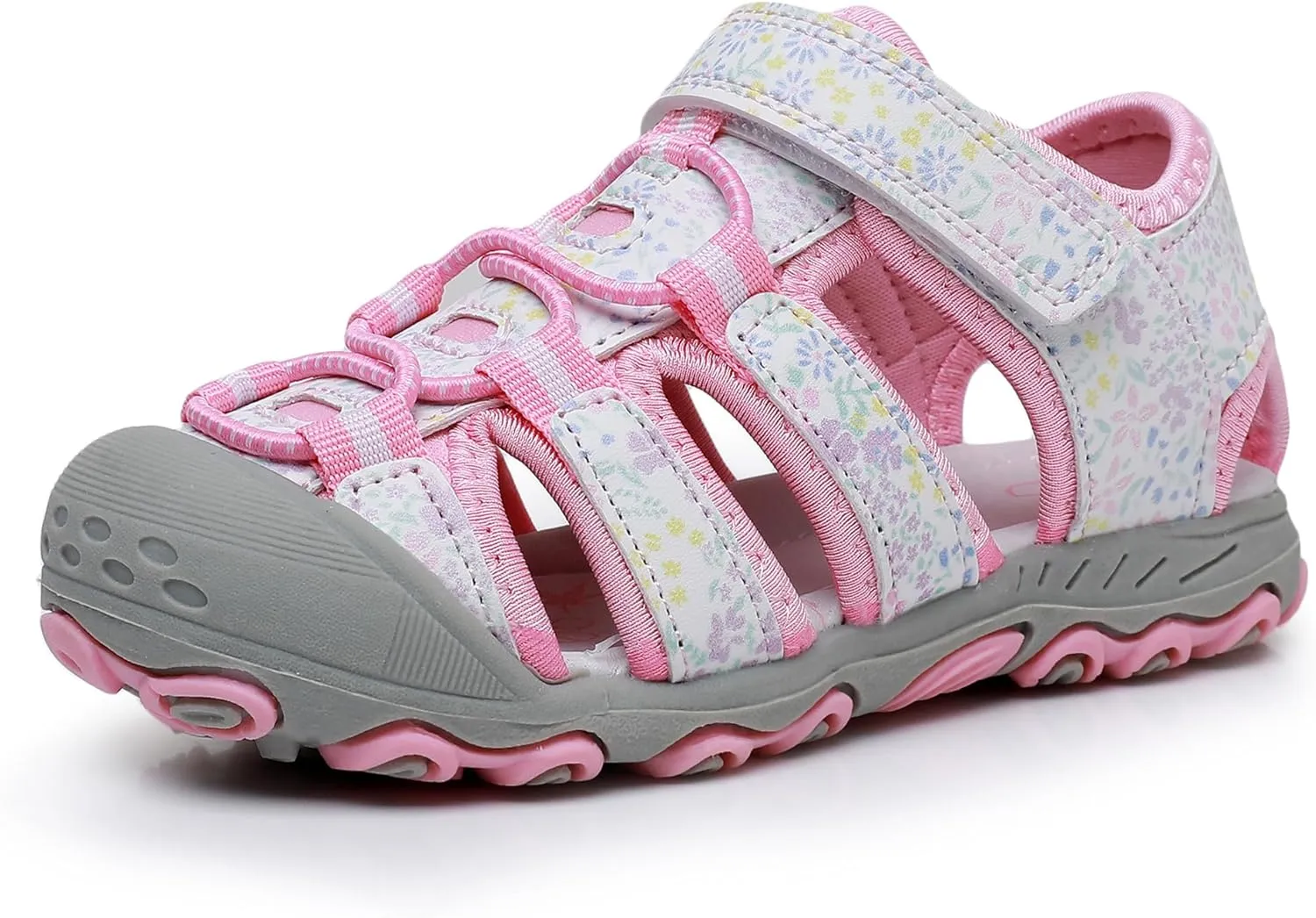 Ahannie Boys Girls Outdoor Sport Sandals,Kids Closed Toe Beach Sandals, Toddler Summer Shoes