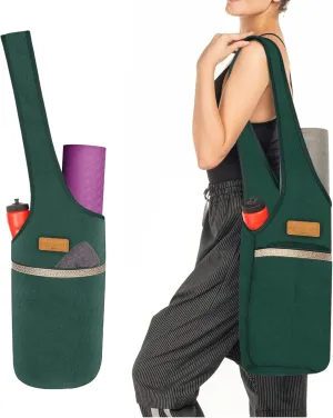 ALLEN & MATE Unisex Yoga Exercise Mat Bag with Large Size Pocket, Big Capacity Mat Tote Shoulder Carrier for Men & Women