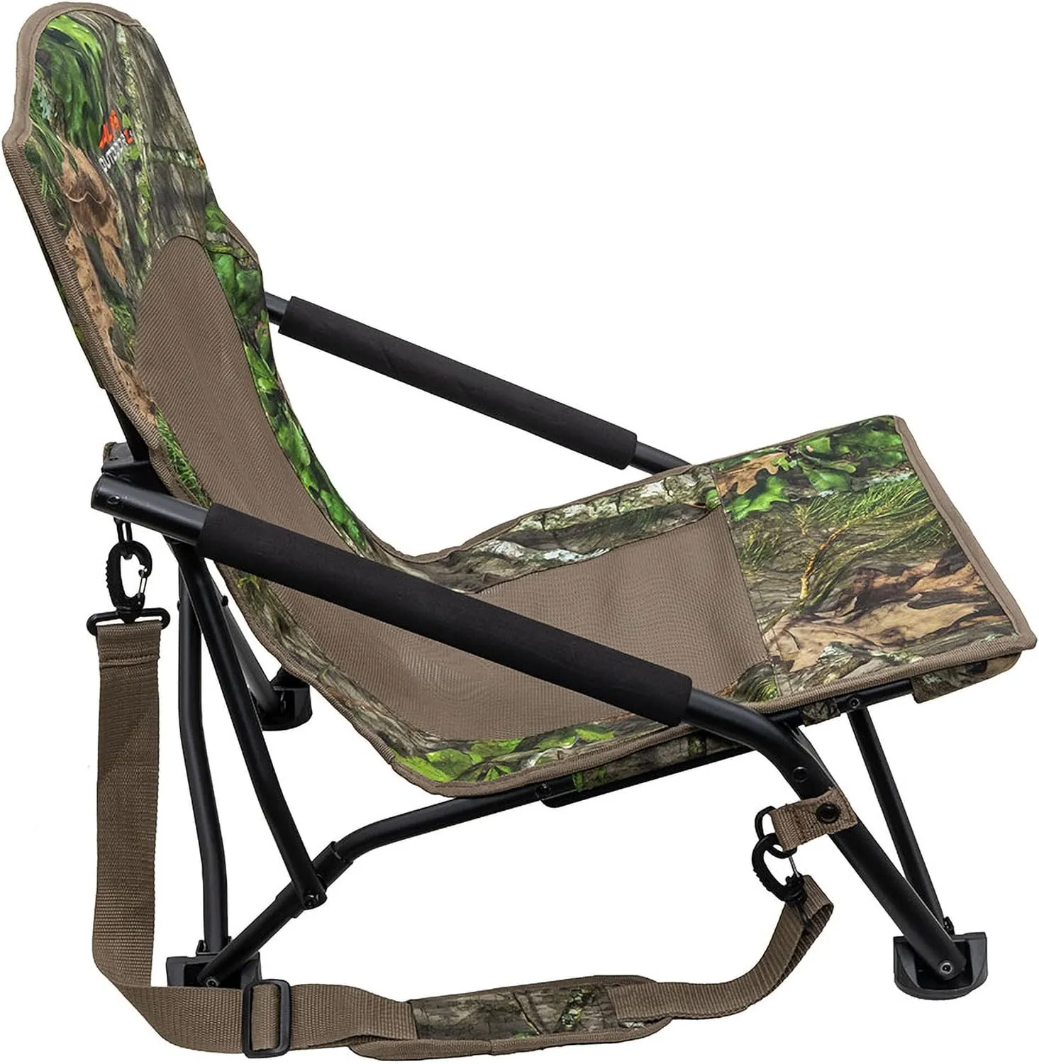 ALPS OutdoorZ Vanish Turkey Hunting Chair with Foldable Low Profile Design, Mossy Oak Obsession Camo, Durable Steel Frame, and Padded Shoulder Carry Strap