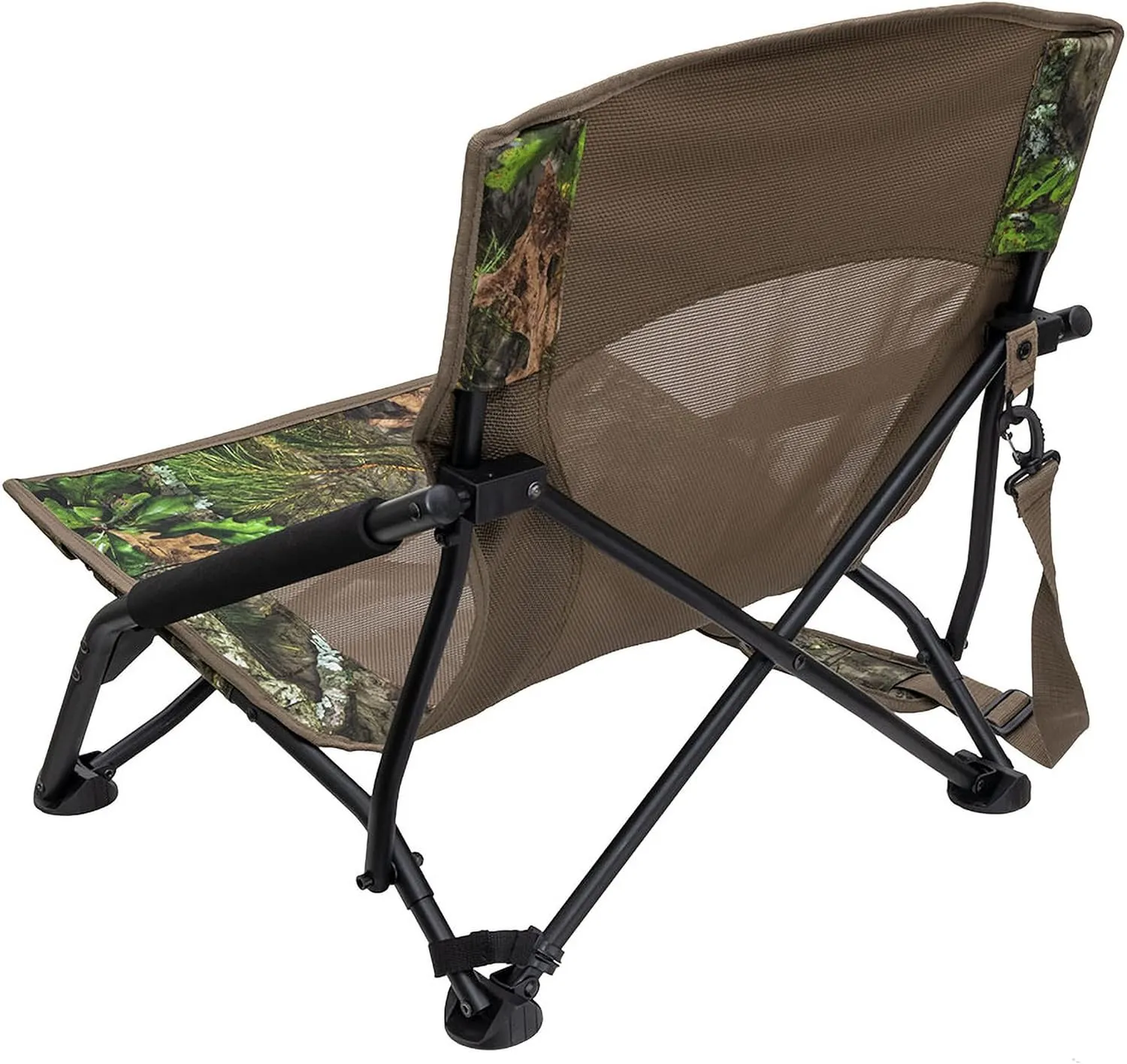 ALPS OutdoorZ Vanish Turkey Hunting Chair with Foldable Low Profile Design, Mossy Oak Obsession Camo, Durable Steel Frame, and Padded Shoulder Carry Strap