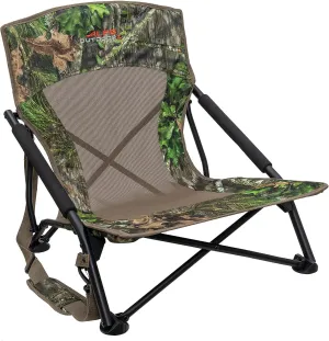 ALPS OutdoorZ Vanish Turkey Hunting Chair with Foldable Low Profile Design, Mossy Oak Obsession Camo, Durable Steel Frame, and Padded Shoulder Carry Strap