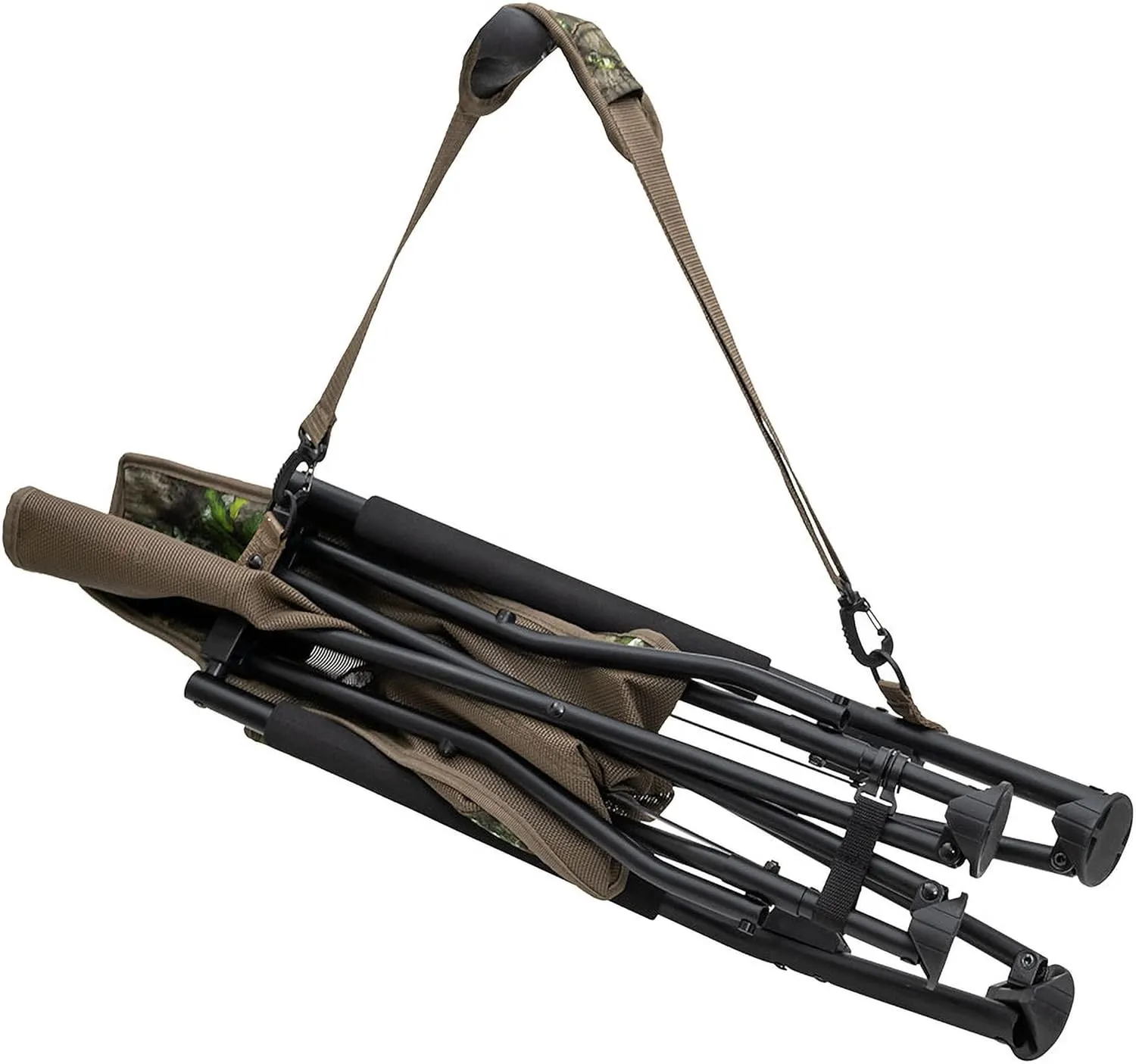 ALPS OutdoorZ Vanish Turkey Hunting Chair with Foldable Low Profile Design, Mossy Oak Obsession Camo, Durable Steel Frame, and Padded Shoulder Carry Strap