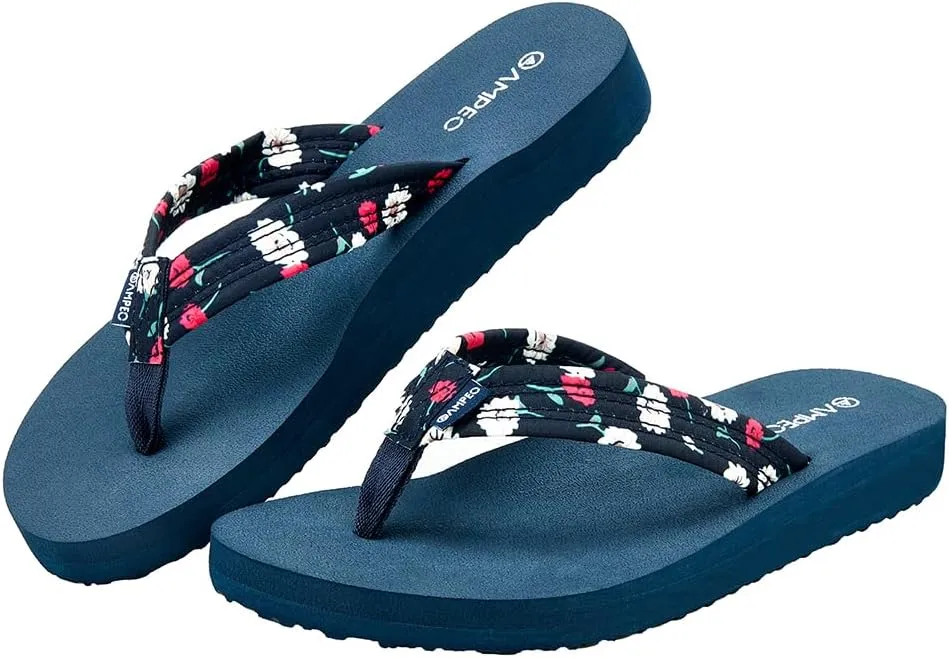 Ampeo Women's Arch Support Flip Flops Comfortable Casual Summer Beach Thong Sandals