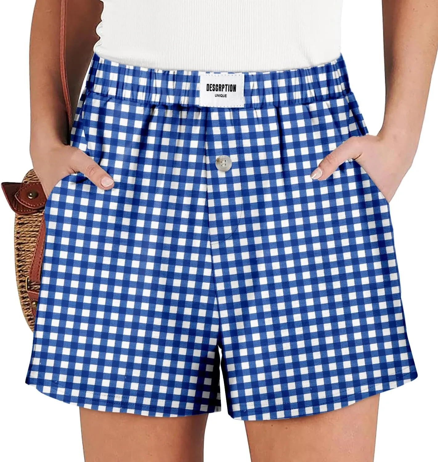 Angerella Women Casual Shorts Drawstring Comfy Elastic Waist Shorts Summer Pull On Short Pants with Pockets