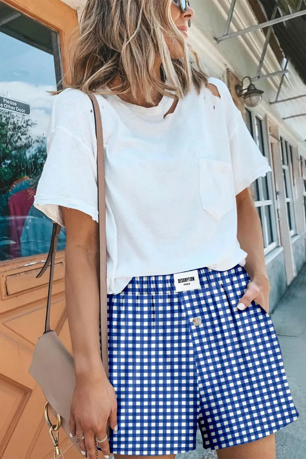 Angerella Women Casual Shorts Drawstring Comfy Elastic Waist Shorts Summer Pull On Short Pants with Pockets