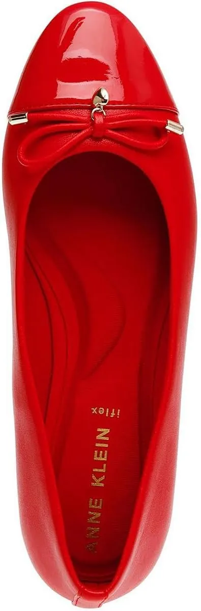 Anne Klein Womens LUCI Faux Leather Slip On Flat Shoes