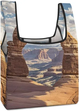 Arches National Park Tote Bag Reusable Shopping Handbag Washable Foldable Grocery Tote for Picnic Shopping