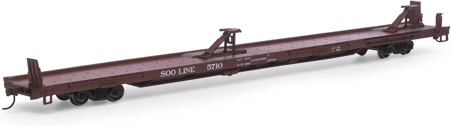 Athearn HO RTR 85' TOFC Flat SOO #5710 ATH27673 HO Rolling Stock