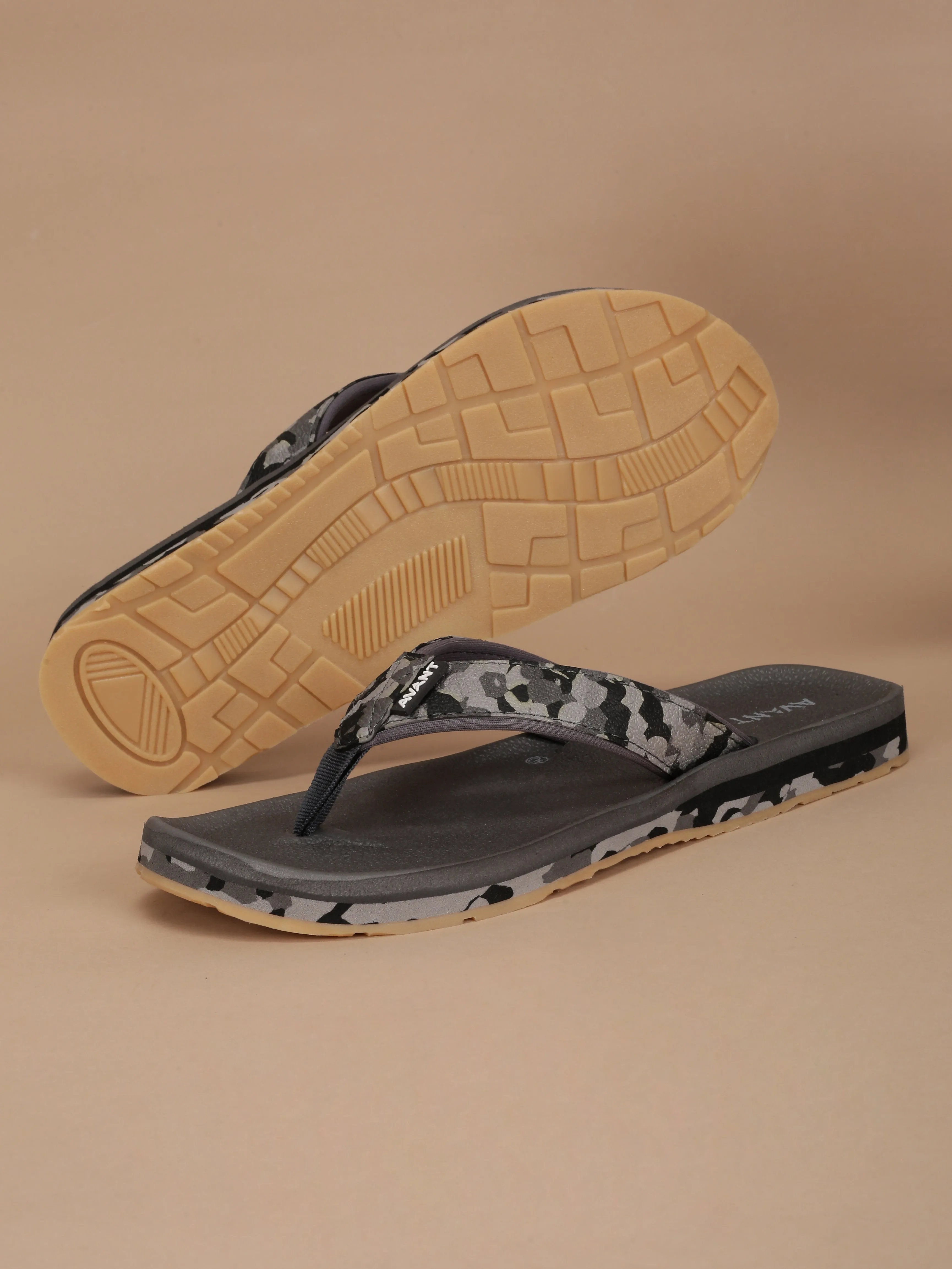 Avant Men's Mariner Flop Flops - Grey/Black