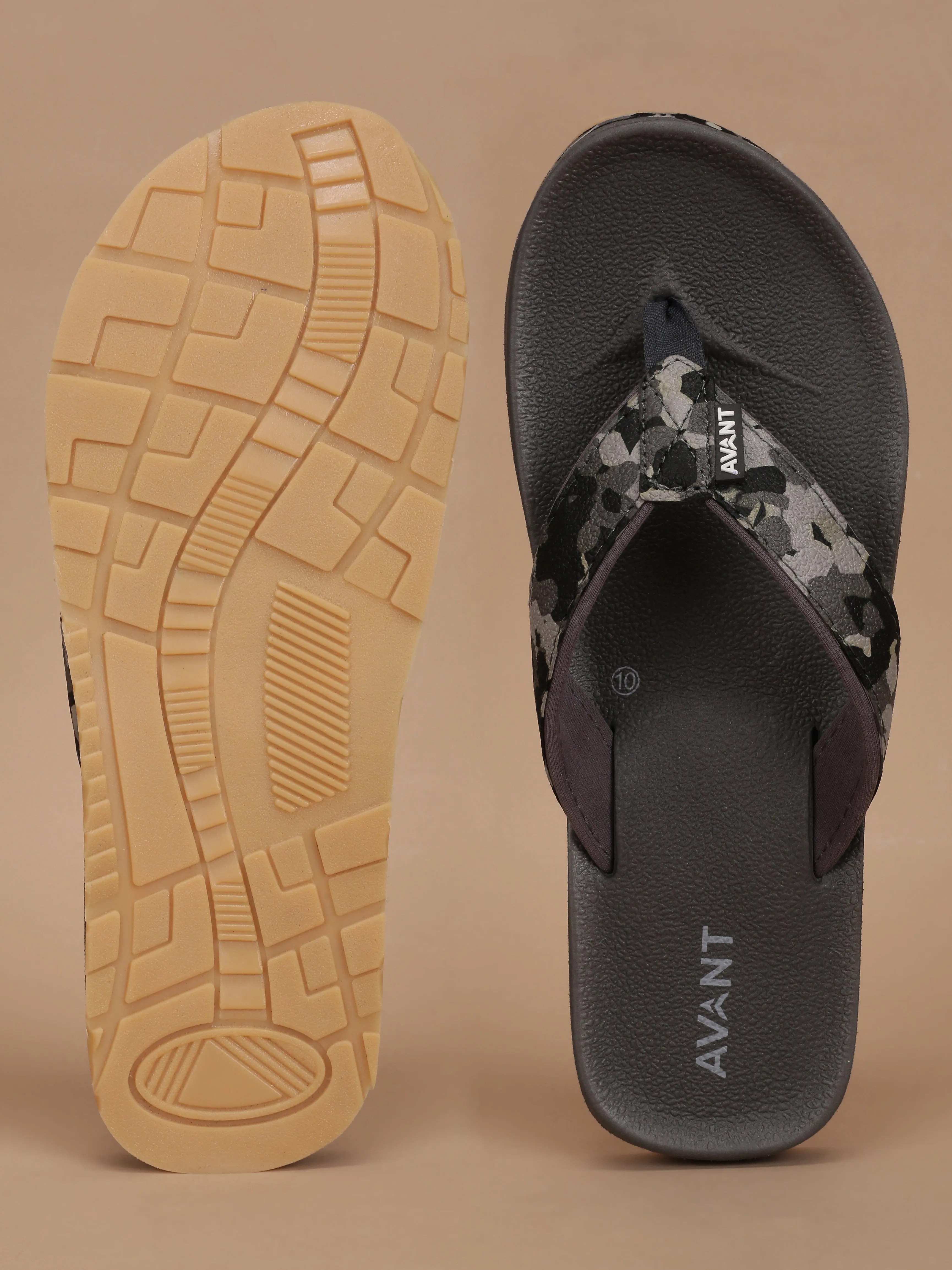 Avant Men's Mariner Flop Flops - Grey/Black