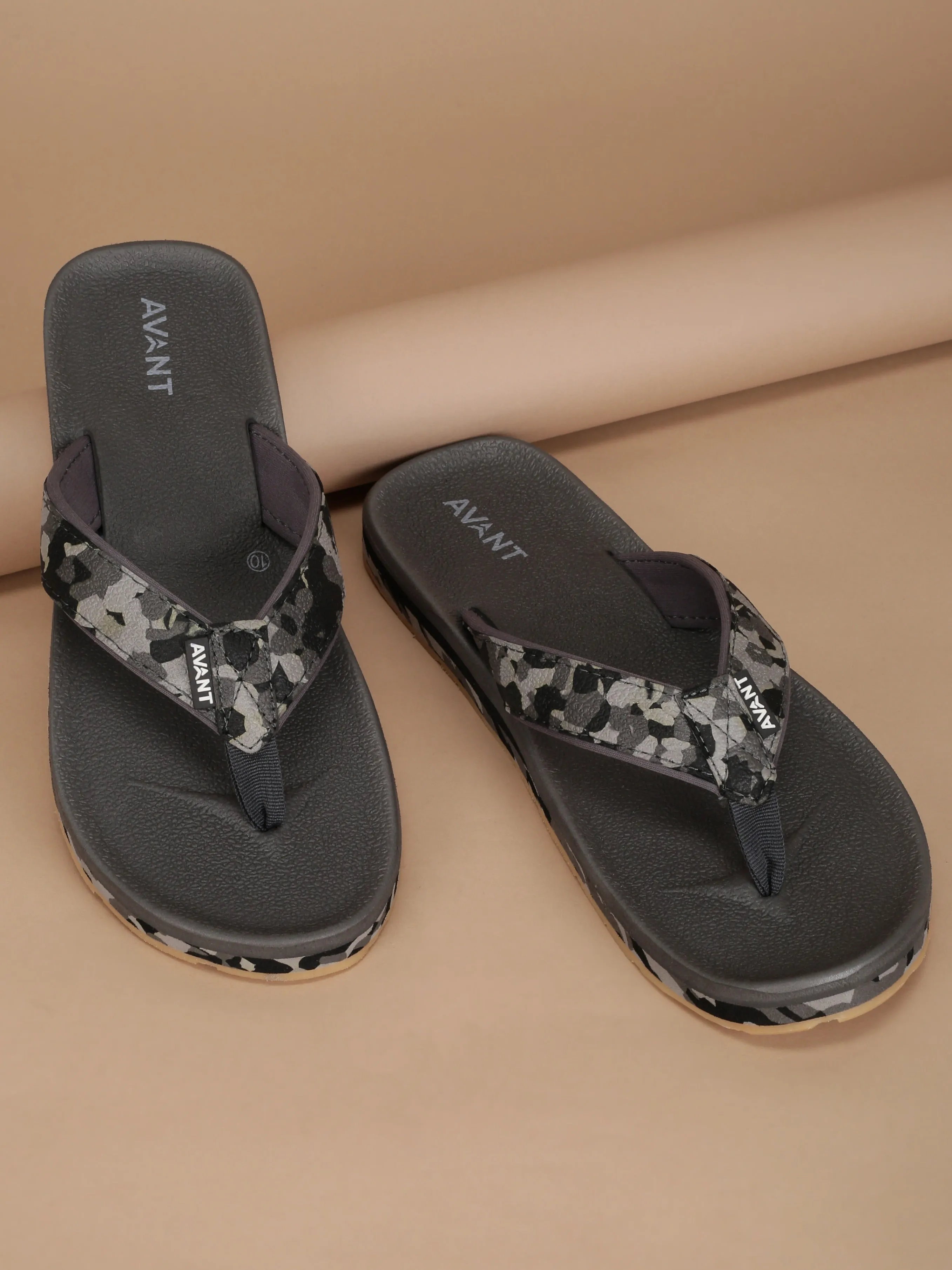 Avant Men's Mariner Flop Flops - Grey/Black