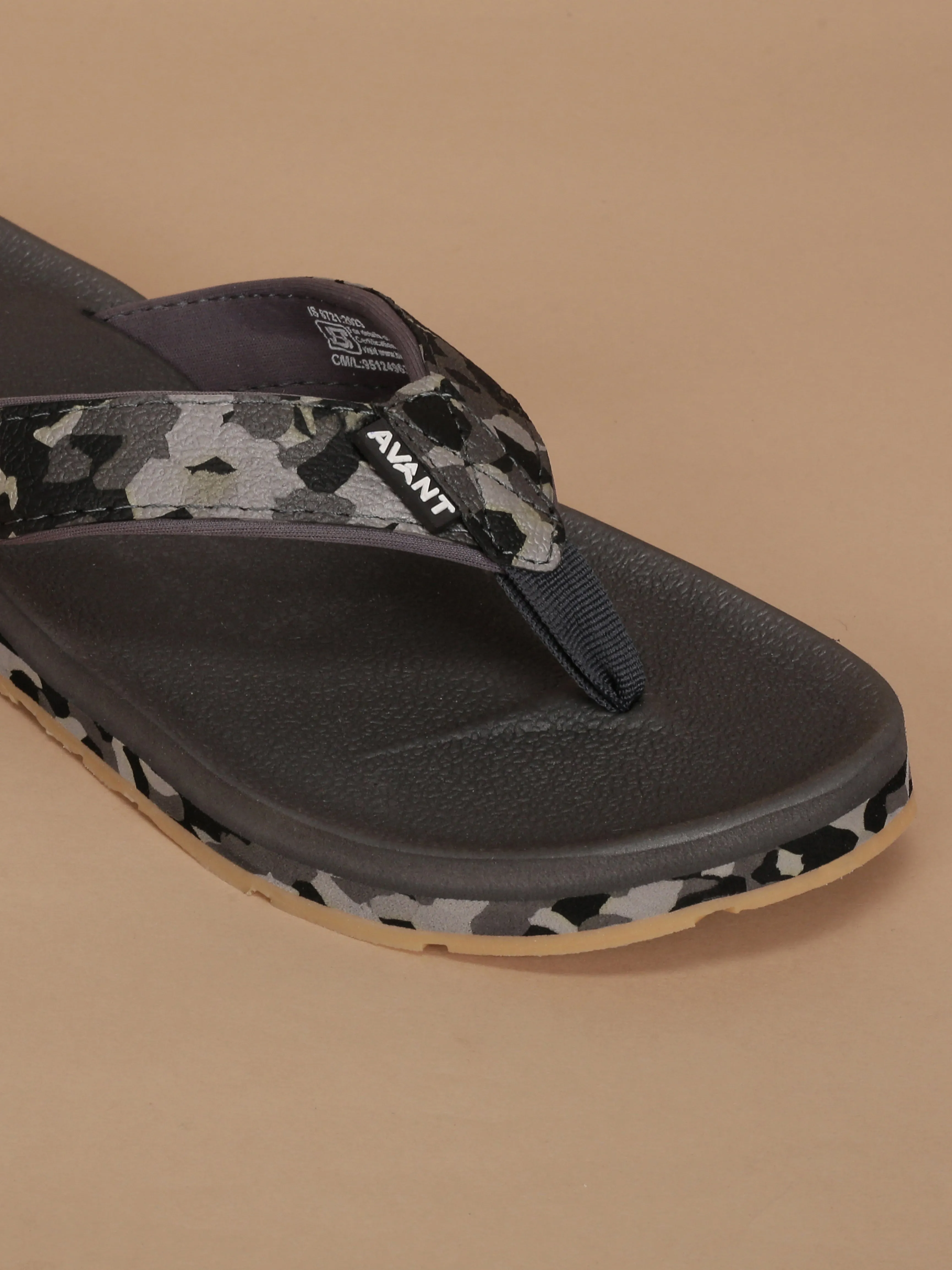 Avant Men's Mariner Flop Flops - Grey/Black