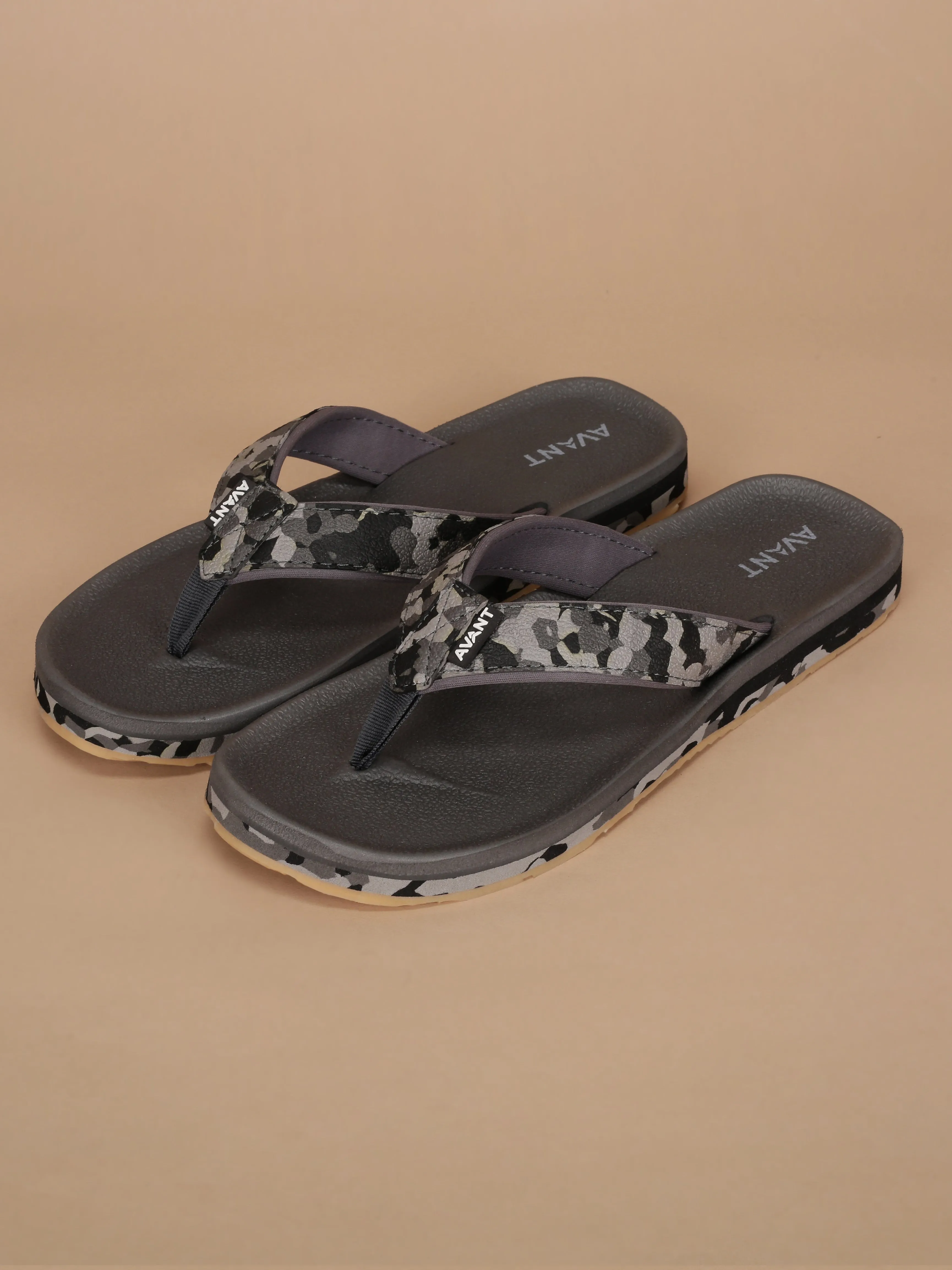 Avant Men's Mariner Flop Flops - Grey/Black