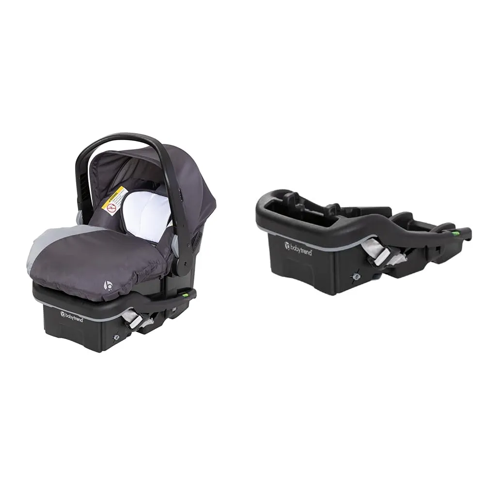 Baby Trend Ez-Lift 35 Plus Infant Car Seat and EZ-LiftTM 35 Plus Infant Car Seat Base Bundle, Includes Liberty Grey Seat and Black Base