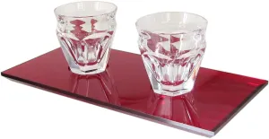 Baccarat Harcourt Talleyrand Coffee Set with Red Tray