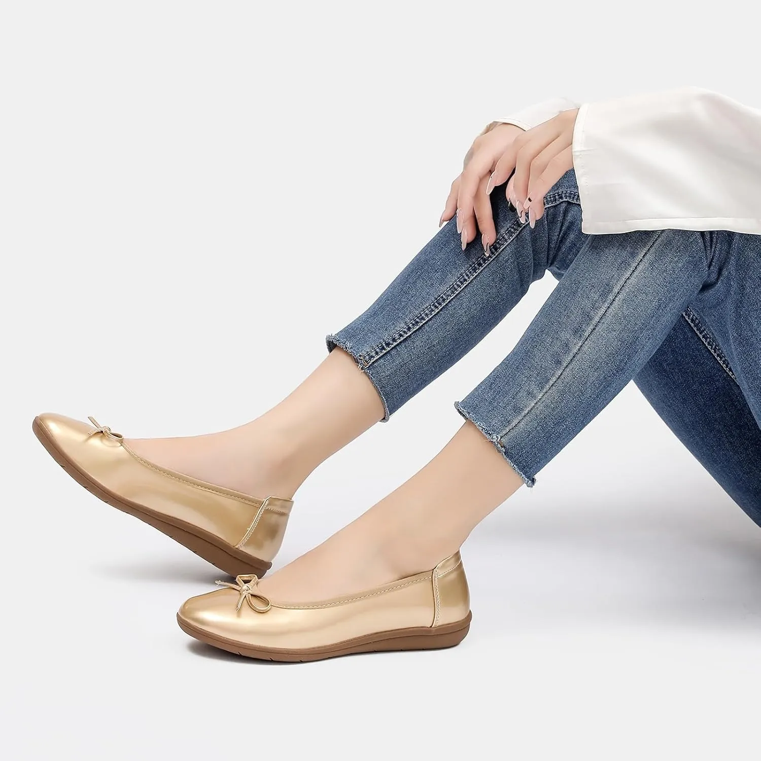 Ballet Flats Shoes for Women Dressy Casual Comfortable Lightweight Dress Shoes for Women Slip On Women's Flats Work Office