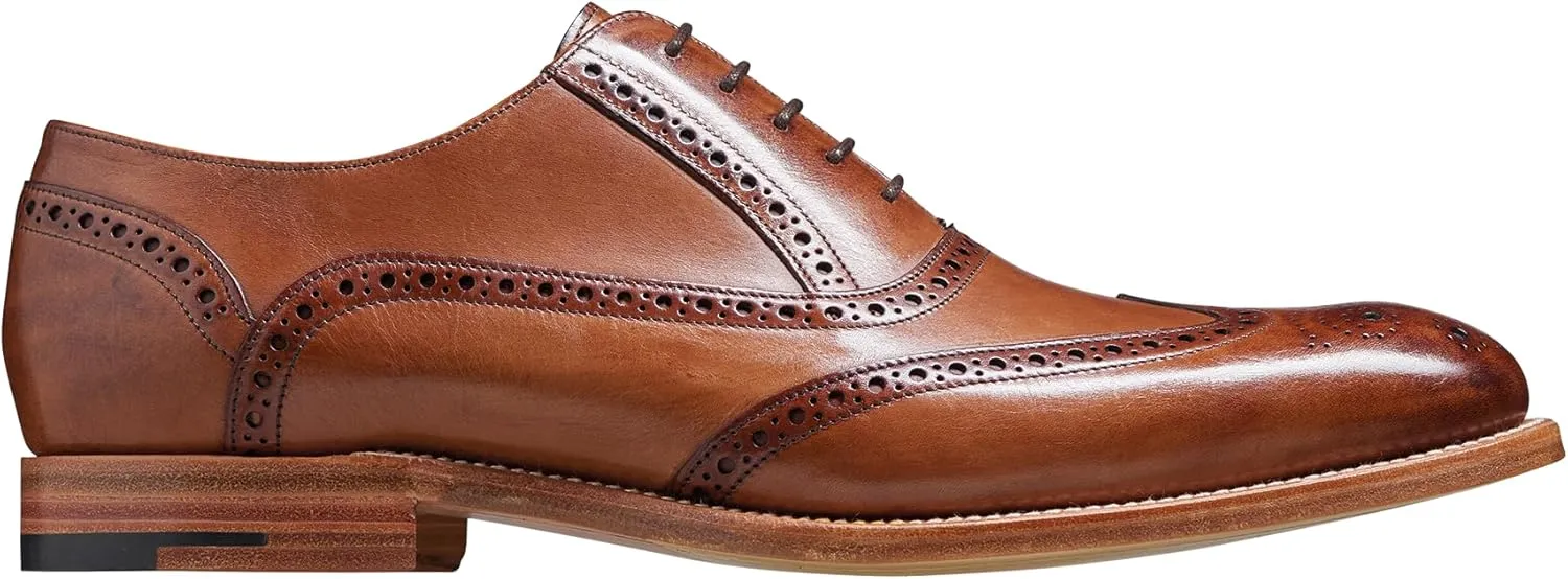 BARKER Valiant Men's Handmade Oxford Derby Shoes - Premium Calf Leather, Goodyear Welted, Hand-Painted Finish, Classic Formal Style