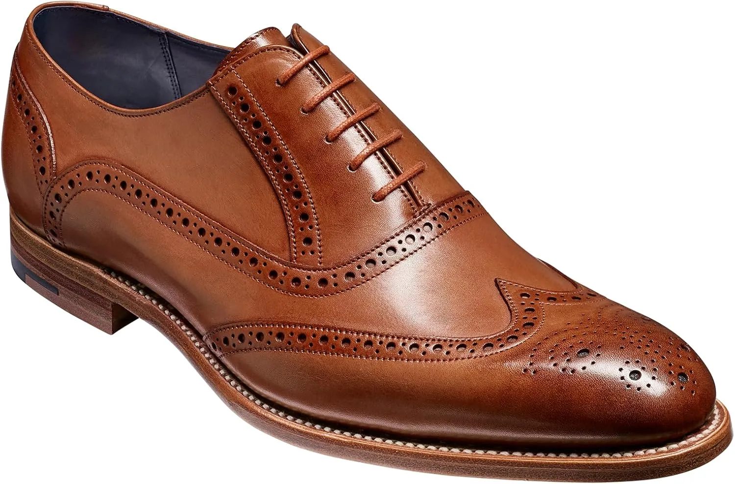 BARKER Valiant Men's Handmade Oxford Derby Shoes - Premium Calf Leather, Goodyear Welted, Hand-Painted Finish, Classic Formal Style