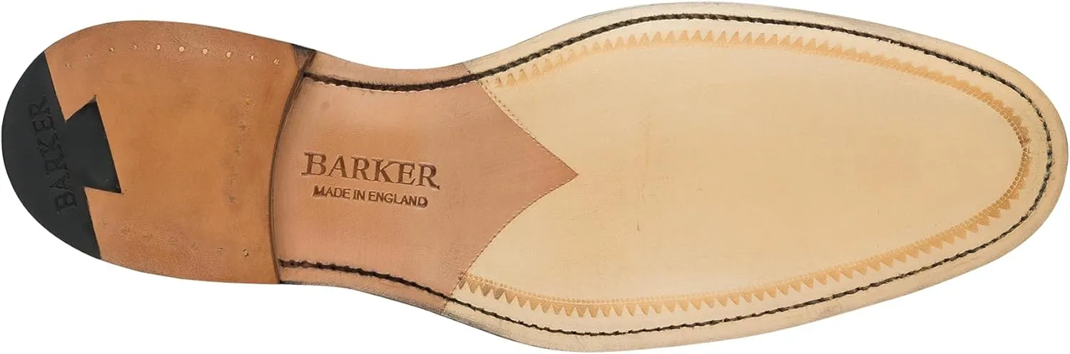 BARKER Valiant Men's Handmade Oxford Derby Shoes - Premium Calf Leather, Goodyear Welted, Hand-Painted Finish, Classic Formal Style