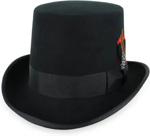 Belfry Mens Top Hat Satin Lined Topper 100% Wool in Black Grey Navy Pearl