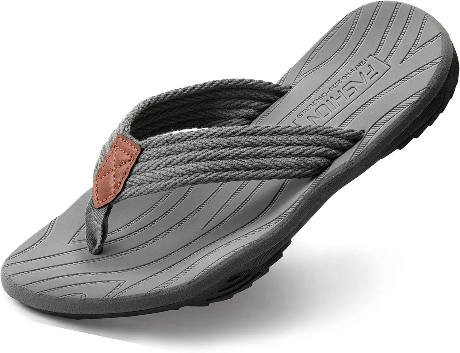 BEMGNAR Men's Flip Flops,Comfort Thong Sandals with Arch Support,Quick-Dry Non-Slip sliders for Outdoor Summer Beach