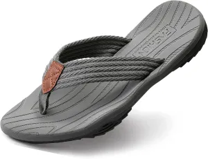 BEMGNAR Men's Flip Flops,Comfort Thong Sandals with Arch Support,Quick-Dry Non-Slip sliders for Outdoor Summer Beach