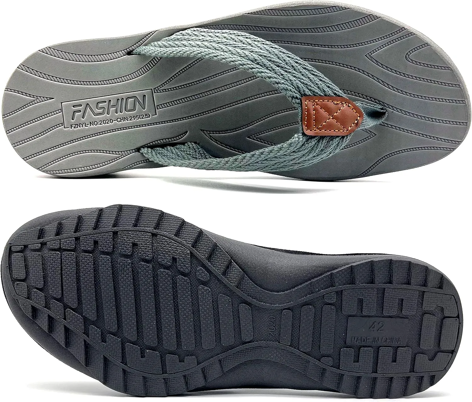 BEMGNAR Men's Flip Flops,Comfort Thong Sandals with Arch Support,Quick-Dry Non-Slip sliders for Outdoor Summer Beach