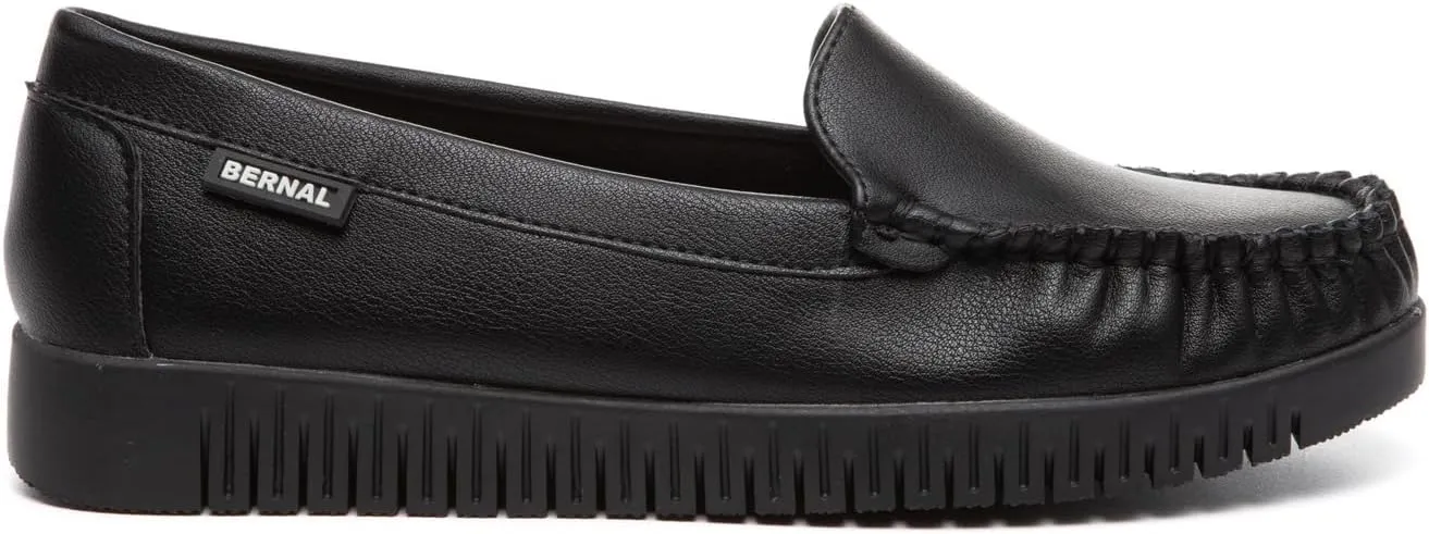 Bernal Loafers for Women Slip On Penny Loafers Hollow Out Breathable Slip On Flat Shoes Work Walking Shoes with Buckle