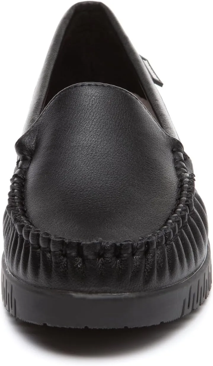 Bernal Loafers for Women Slip On Penny Loafers Hollow Out Breathable Slip On Flat Shoes Work Walking Shoes with Buckle