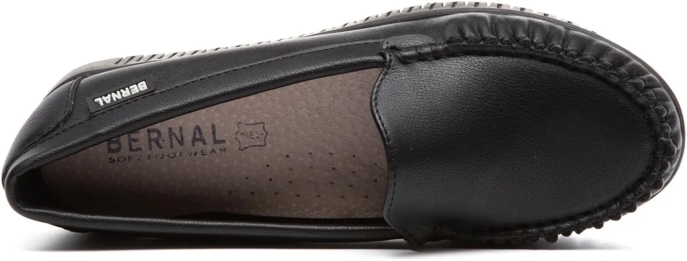 Bernal Loafers for Women Slip On Penny Loafers Hollow Out Breathable Slip On Flat Shoes Work Walking Shoes with Buckle