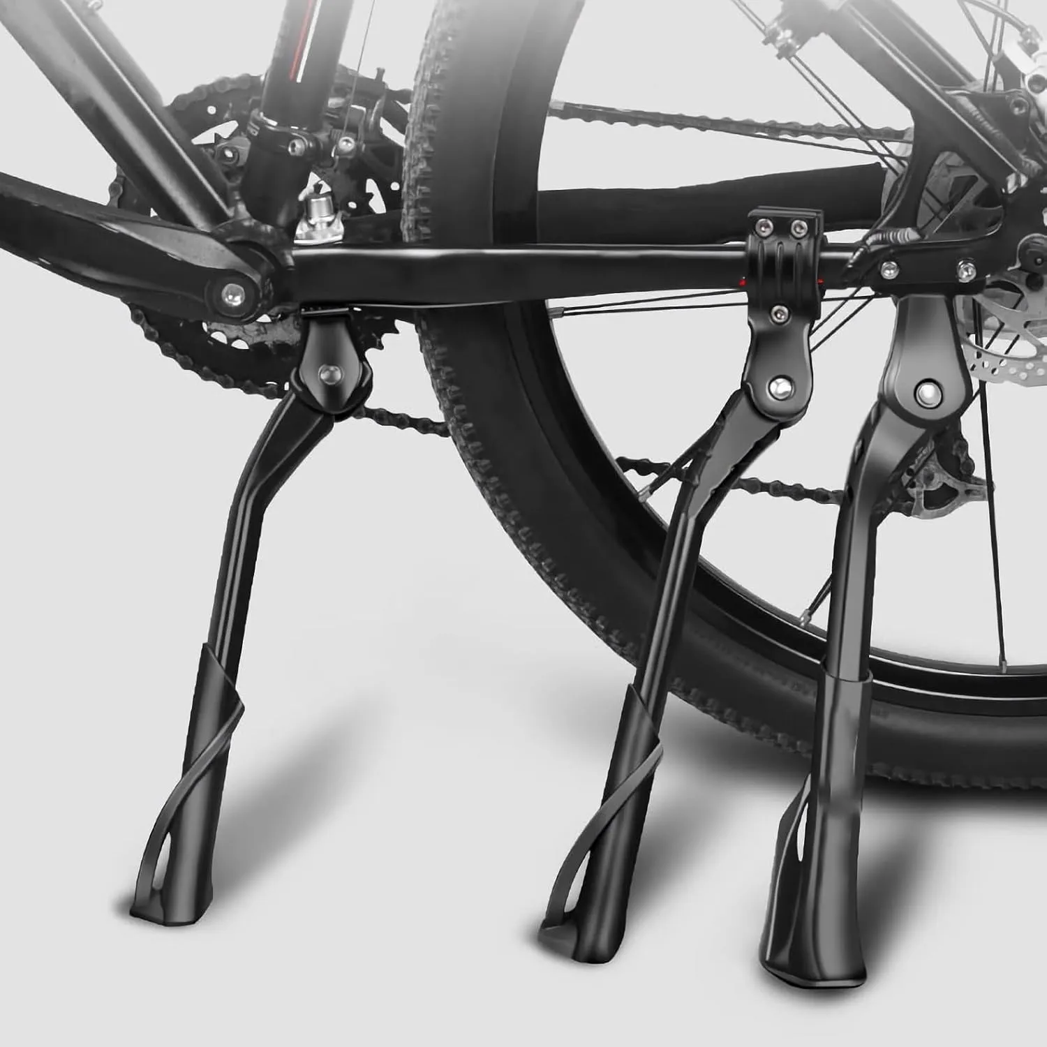 Bike Kickstand for Haibike SDURO Nduro 5.0, Aluminum Adjustable Kickstand Foot Side Stand Suppor Rear Side Bicycle Stand with Non-Slip Rubber Foot,C