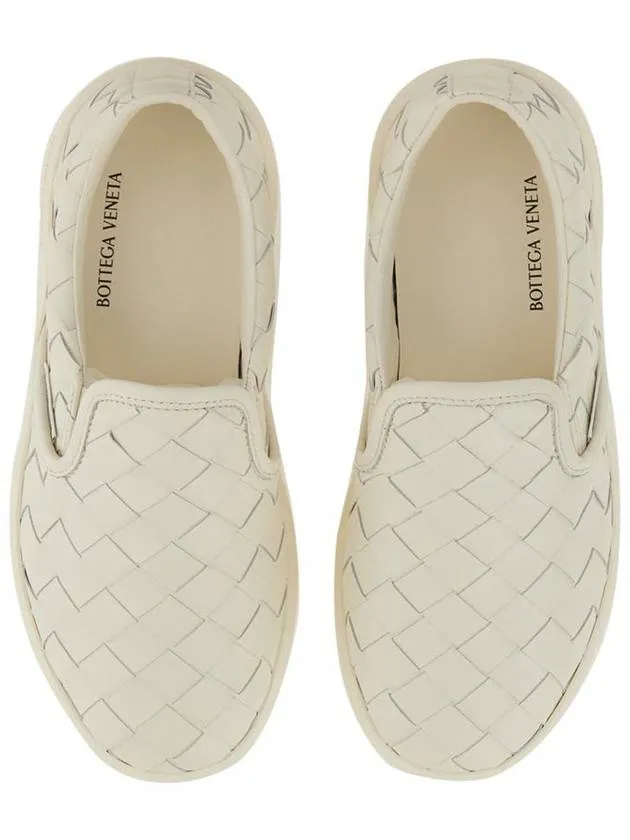 Bottega Veneta Sawyer Intrecciato Calfskin Slip-Ons White