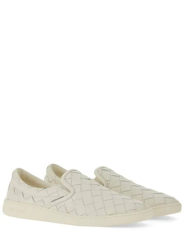 Bottega Veneta Sawyer Intrecciato Calfskin Slip-Ons White
