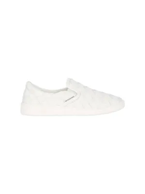 Bottega Veneta Sawyer Intrecciato Calfskin Slip-Ons White