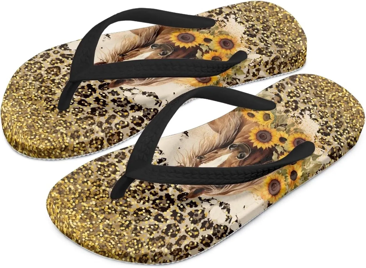 Boy Girls Slide Sandals and Thongs for Beach and Boats - Kids Flip Flops with Cartoon Print