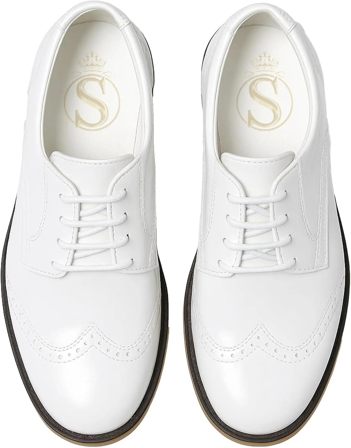 Boys’ Patent Derby Dress Shoes, Wingtip Brogue Lace-Up Wedding Prom Formal Footwear