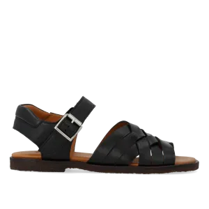 Braided sandal with open toe and heel