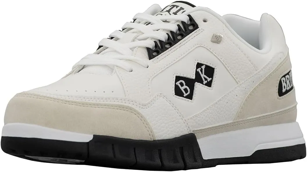 British Knights Men's Metros Sneaker, White/Off White/Black, 8.5