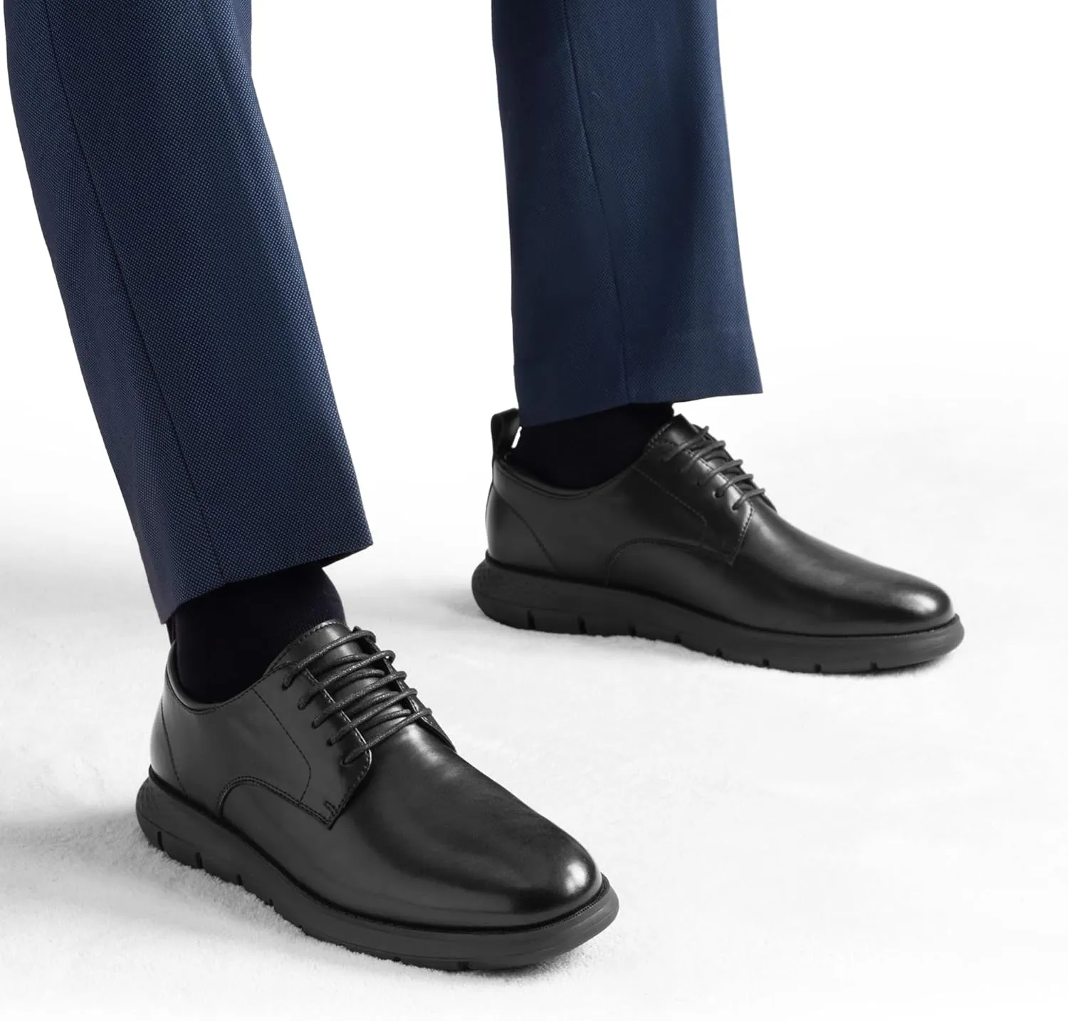 Bruno Marc Men's Casual Dress Sneakers Formal Business Shoes, Breathable Leather Upper Comfort Lightweight Cushioning Oxfords Crossflex NeatLite