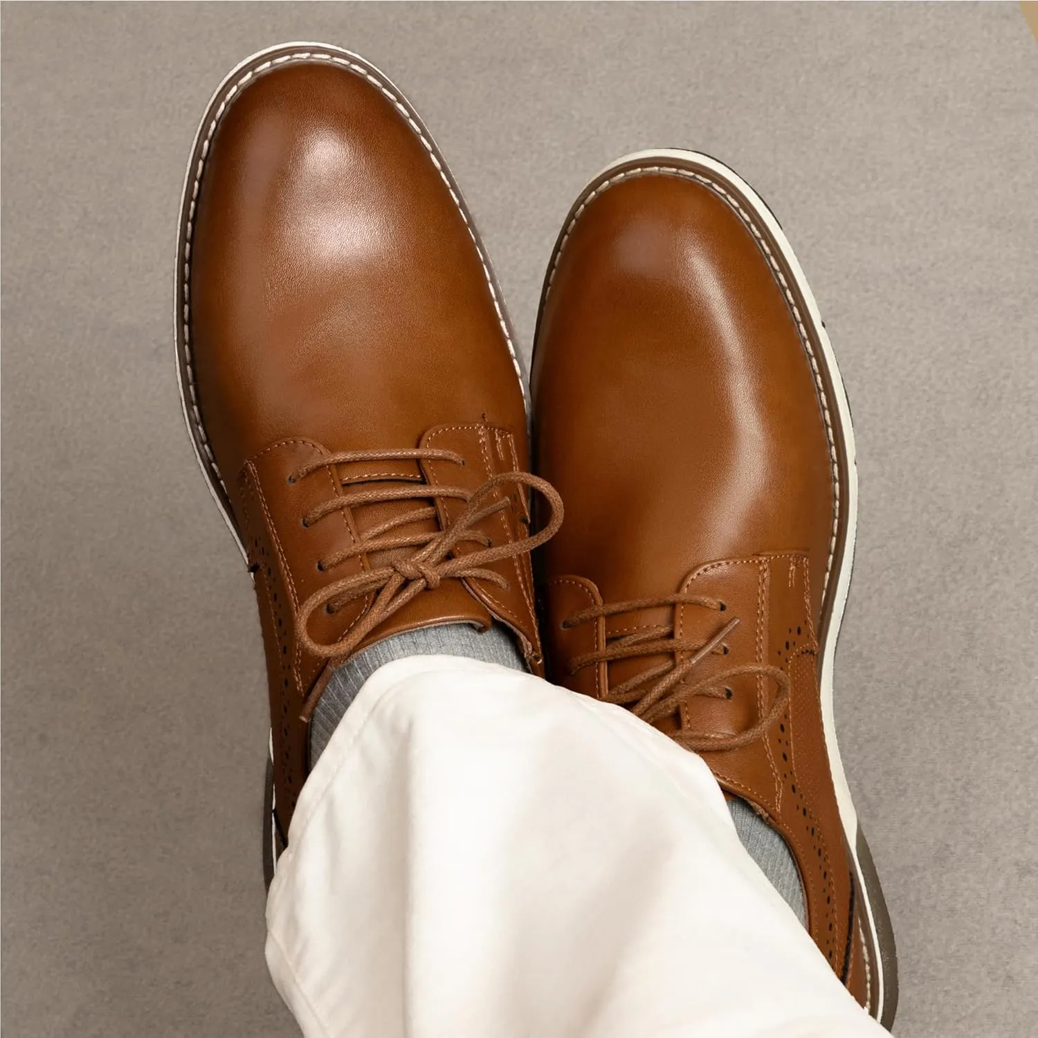Bruno Marc Men's Plain Toe Oxford Shoes Business Formal Derby Dress Sneakers Crossflex GentEdge